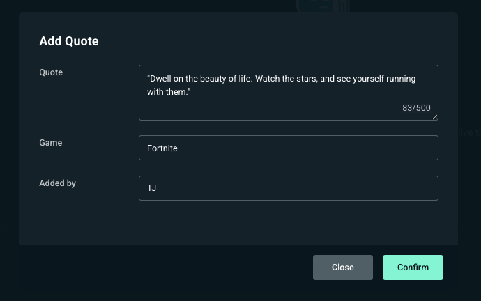 Quotes example for Cloudbot